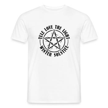 Yule Love Die Wintersonnenwende Pentagramm Heidnisches Yule - Männer T-Shirt - Weiß - Vorne - AI Model Male 178 dark (178cm)