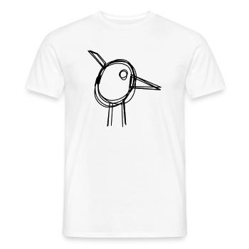 Storch handgezeichnet - Männer T-Shirt - Weiß - Vorne - AI Model Male 178 dark (178cm)