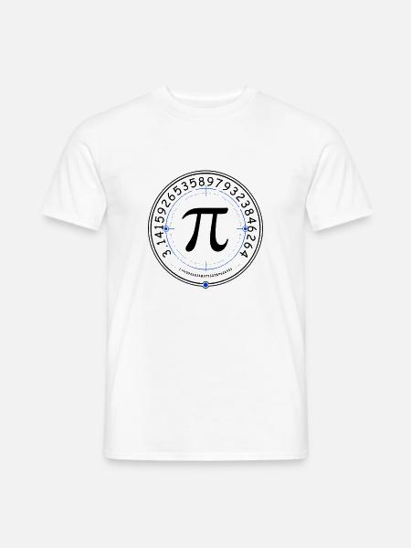 Pi im Zielkreis - Männer T-Shirt - Weiß