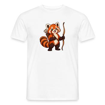 Bogenschießen Roter Panda mit Bogen und Köcher - Männer T-Shirt - Weiß - Vorne - AI Model Male 178 dark (178cm)
