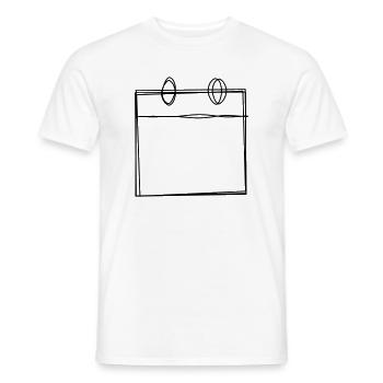 Kalenderblatt handgezeichnet - Männer T-Shirt - Weiß - Vorne - AI Model Male 178 dark (178cm)