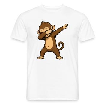 DabAffe Cartoon - Männer T-Shirt - Weiß - Vorne - AI Model Male 178 dark (178cm)