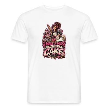 Kuchenchaos Spruch Cake-Design - Männer T-Shirt - Weiß - Vorne - AI Model Male 178 dark (178cm)