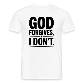 Gott vergibt, ich nicht. - Männer T-Shirt - Weiß - Vorne - AI Model Male 178 dark (178cm)