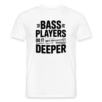 Bassisten machen es tiefer - Männer T-Shirt - Weiß - Vorne - AI Model Male 178 dark (178cm)