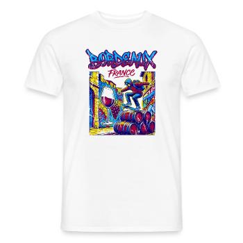 Bordeaux France Urban Skateboarding Wine Culture - Männer T-Shirt - Weiß - Vorne - AI Model Male 178 dark (178cm)