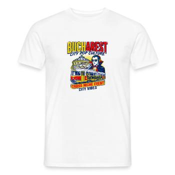 Bucharest City Pop Culture Romania Event - Männer T-Shirt - Weiß - Vorne - AI Model Male 178 dark (178cm)