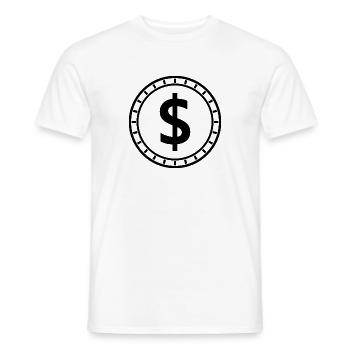 Dollarmünze - Männer T-Shirt - Weiß - Vorne - AI Model Male 178 dark (178cm)