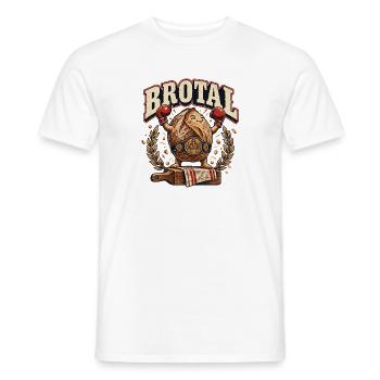 Brotal - Männer T-Shirt - Weiß - Vorne - AI Model Male 178 dark (178cm)