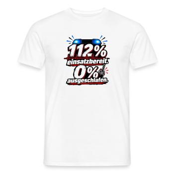 112% Einsatzbereit Schlafmangel - Männer T-Shirt - Weiß - Vorne - AI Model Male 178 dark (178cm)