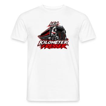 LKW Fohra - Kilometer Fresser, LKW Fahrer - Männer T-Shirt - Weiß - Vorne - AI Model Male 178 dark (178cm)