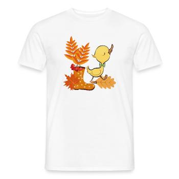 Herbst mit Blätterpracht - Männer T-Shirt - Weiß - Vorne - AI Model Male 178 dark (178cm)