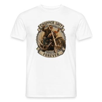 Choppershit - Männer T-Shirt - Weiß - Vorne - AI Model Male 178 dark (178cm)