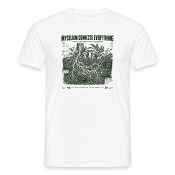 Myzel verbindet alles - Männer T-Shirt - Weiß - Vorne - AI Model Male 178 dark (178cm)