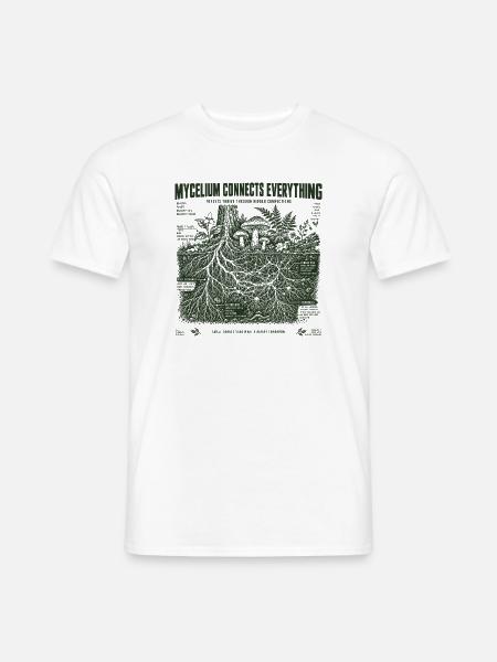 Myzel verbindet alles - Männer T-Shirt - Weiß