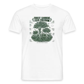 Waldgärten nähren Freiheit - Männer T-Shirt - Weiß - Vorne - AI Model Male 178 dark (178cm)