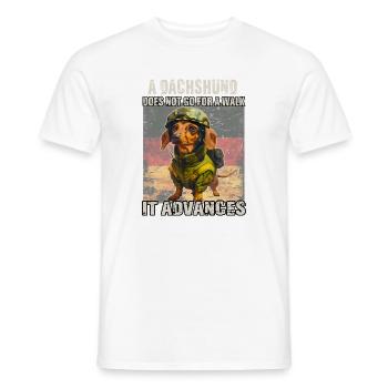 Humorvolles Dackel T für Hundehalter Agility Dacke - Männer T-Shirt - Weiß - Vorne - AI Model Male 178 dark (178cm)