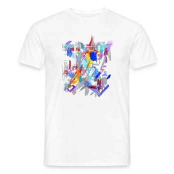 Farben Muster Abstrakt - Männer T-Shirt - Weiß - Vorne - AI Model Male 178 dark (178cm)