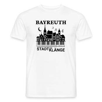 Bayreuth - Stadt der Klänge - Opern Festspiele - Männer T-Shirt - Weiß - Vorne - AI Model Male 178 dark (178cm)