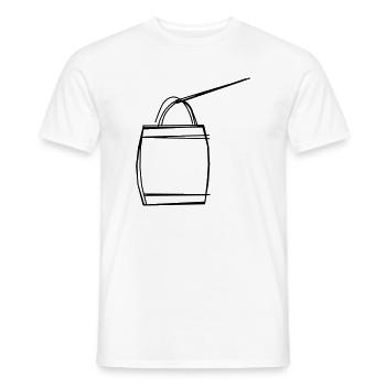 Martinslaterne handgezeichnet - Männer T-Shirt - Weiß - Vorne - AI Model Male 178 dark (178cm)