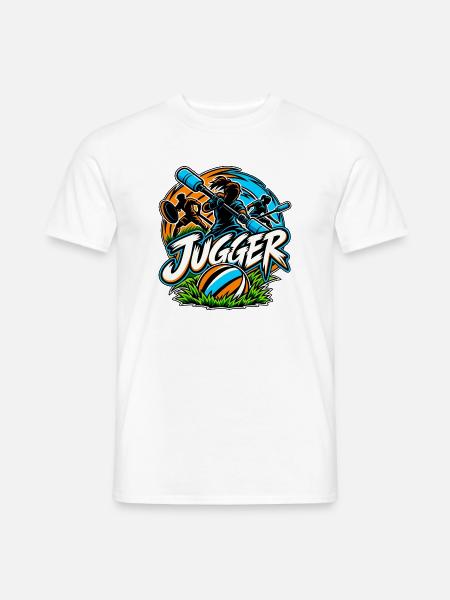 Jugger – Pompfen, Jugg & Teamaction - Männer T-Shirt - Weiß