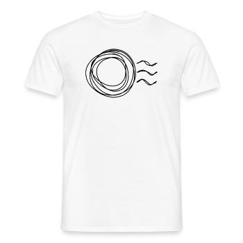 Poststempel handgezeichnet - Männer T-Shirt - Weiß - Vorne - AI Model Male 178 dark (178cm)