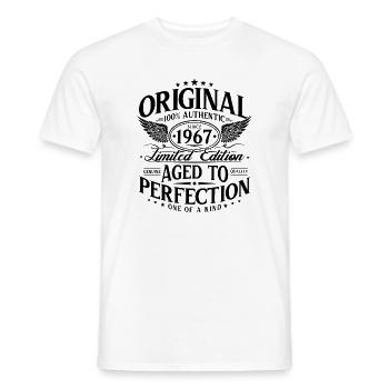 Original 1967 Jahrgang Vintage Geburtstag Geschenk - Männer T-Shirt - Weiß - Vorne - AI Model Male 178 dark (178cm)