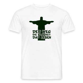 Jesus Der Weg Die Wahrheit Das Leben - Männer T-Shirt - Weiß - Vorne - AI Model Male 178 dark (178cm)