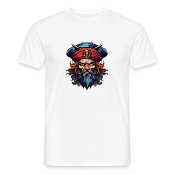 Kapitän Pirat - Männer T-Shirt - Weiß - Vorne - AI Model Male 178 dark (178cm)