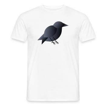 Geometrischer dunkelblauer Vogel - Männer T-Shirt - Weiß - Vorne - AI Model Male 178 dark (178cm)