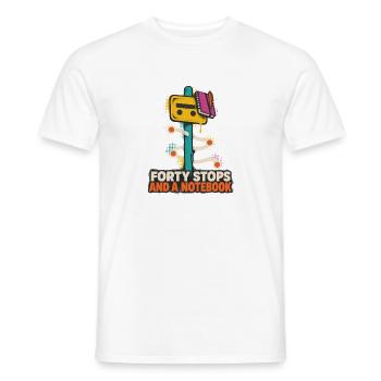 Forty Stops and a Notebook - Männer T-Shirt - Weiß - Vorne - AI Model Male 178 dark (178cm)