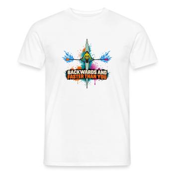 Ruder-Sprint: Rückwärts schneller - Männer T-Shirt - Weiß - Vorne - AI Model Male 178 dark (178cm)
