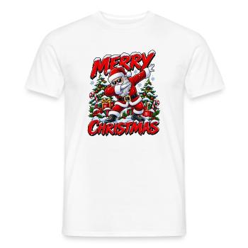 Weihnachtsmann Nikolaus Santa Claus Dabbing  - Männer T-Shirt - Weiß - Vorne - AI Model Male 178 dark (178cm)