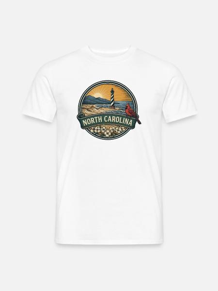 North Carolina Outer Banks Retro-Reisegeschenk - Männer T-Shirt - Weiß