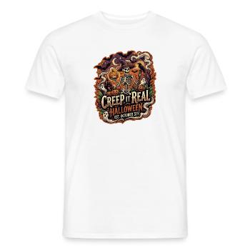 Creep It Real Vintage Halloween-Skelett - Männer T-Shirt - Weiß - Vorne - AI Model Male 178 dark (178cm)