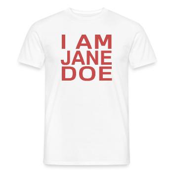 Ich bin Jane Doe - Männer T-Shirt - Weiß - Vorne - AI Model Male 178 dark (178cm)