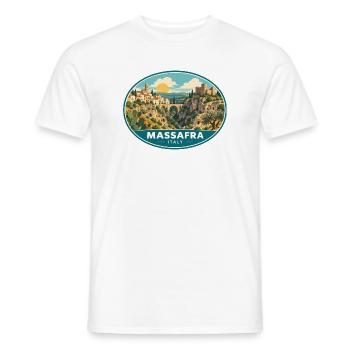 Entdecken Sie Massafra in Italien – Vintage-Reisen in Apulien - Männer T-Shirt - Weiß - Vorne - AI Model Male 178 dark (178cm)