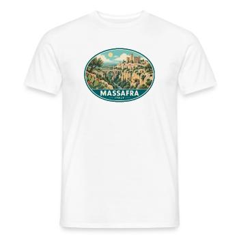 Erleben Sie Massafra in Italien – Vintage-Reisen in Apulien - Männer T-Shirt - Weiß - Vorne - AI Model Male 178 dark (178cm)