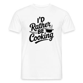 Ich würde lieber kochen - Männer T-Shirt - Weiß - Vorne - AI Model Male 178 dark (178cm)