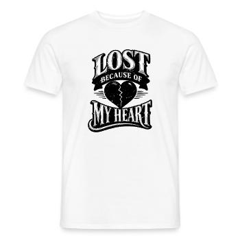 verloren wegen meines Herzens - Männer T-Shirt - Weiß - Vorne - AI Model Male 178 dark (178cm)