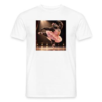 Gorilla-Ballerina-Pink in Tutu - Männer T-Shirt - Weiß - Vorne - AI Model Male 178 dark (178cm)