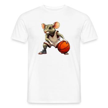 Ratte Basketball - Männer T-Shirt - Weiß - Vorne - AI Model Male 178 dark (178cm)
