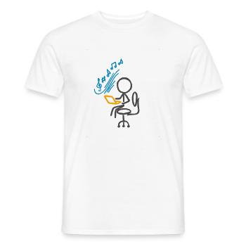 The Sound of Focus (für helle Hintergründe) - Männer T-Shirt - Weiß - Vorne - AI Model Male 178 dark (178cm)