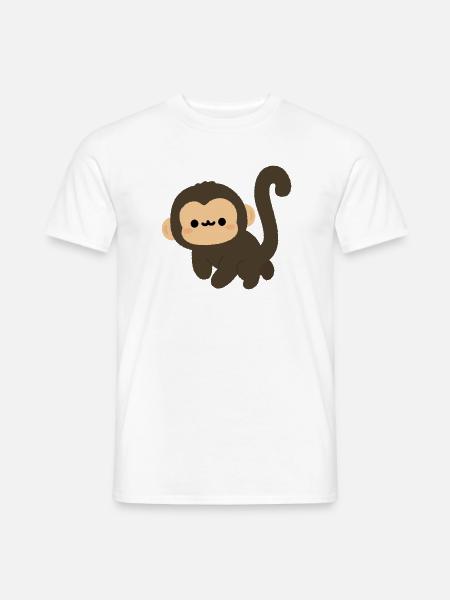 Spider Monkey Cartoon Charm - Männer T-Shirt - Weiß