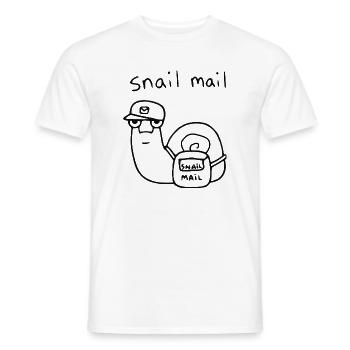 Schneckenpost - Männer T-Shirt - Weiß - Vorne - AI Model Male 178 dark (178cm)