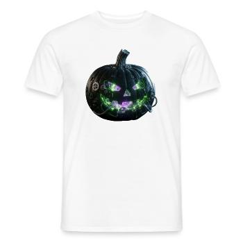Steampunk-Neon-Kürbis der Zahnräder - Männer T-Shirt - Weiß - Vorne - AI Model Male 178 dark (178cm)