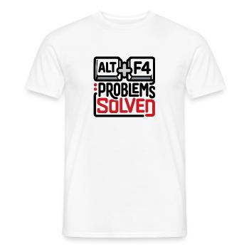 ALT+F4: Probleme gelöst – Geek & Tech Humor - Männer T-Shirt - Weiß - Vorne - AI Model Male 178 dark (178cm)