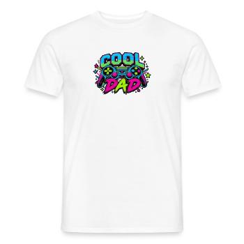 Retro Papa Neon Gaming - Männer T-Shirt - Weiß - Vorne - AI Model Male 178 dark (178cm)