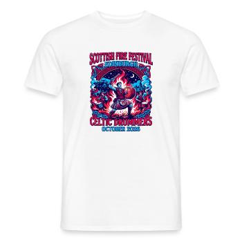 Scottish Fire Festival Edinburgh Celtic Drummers - Männer T-Shirt - Weiß - Vorne - AI Model Male 178 dark (178cm)