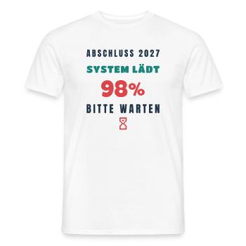 Abschluss 2027 Lädt Lustiger Spruch Schule - Männer T-Shirt - Weiß - Vorne - AI Model Male 178 dark (178cm)